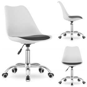    Meberly Oskar бял скандинавски стол за бюро за всекидневна