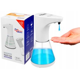   Дозатор за течен сапун - Безконтактен подов дозатор за сапун ProMedix 480 ml бял, прозрачен