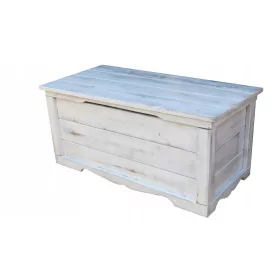   Градинска кутия за съхранение - Дървен градински сандък, 180 л, бял