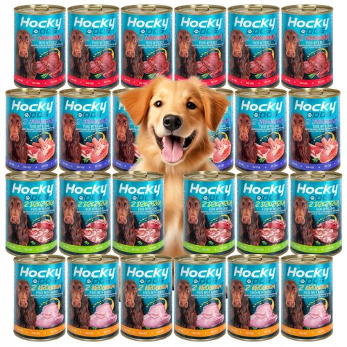  24× Hocky мокра храна микс от вкусове 9,6 кг