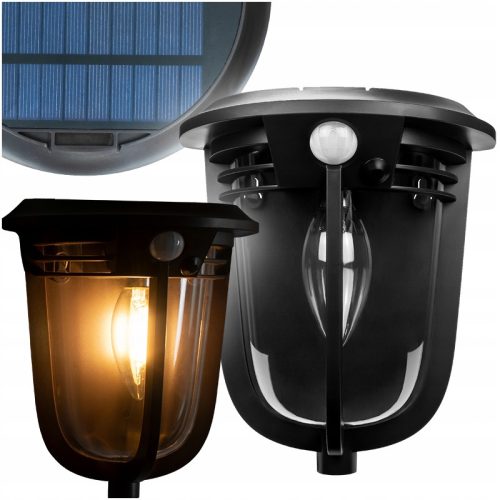  Градинска стенна лампа Decorya черен, интегриран 1 W LED източник