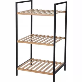    Етажерка за баня Bathroom Solutions, черна, 33 x 38 x 70 см