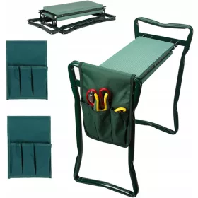   Градински стол - Градински стол Ecarla, зелен метал