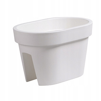  Prosperplast саксия за цветя 39,6 cm x 26,6 x 25 cm диаметър 39,5 cm пластмасова бяла