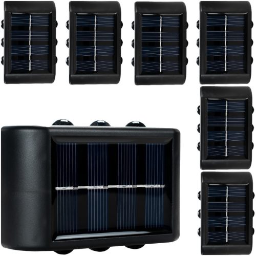  Градинска стенна лампа Decorya, тъмно сиво, черно, графит, интегриран 1 W LED източник