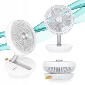    Настолен вентилатор Humanas CoolAir F01, бял