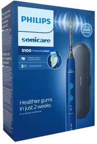  Звукова четка за зъби Philips Sonicare Protective Clean 5100, тъмносиня
