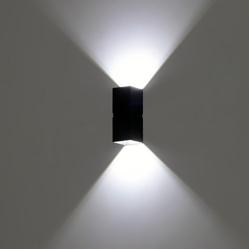 Градинска стенна лампа - Kwazar Luminaire градинска стенна лампа, черна, интегриран 6 W LED източник
