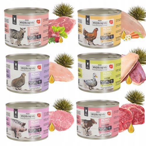  Wiejska Zagroda мокра храна, микс от вкусове, 0,2 кг