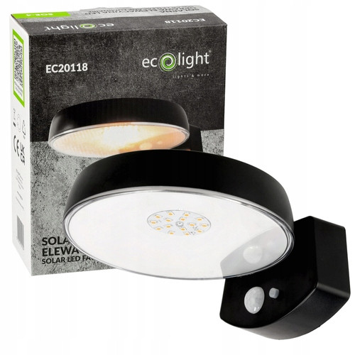  Фасадна лампа Ecolight LED SOE-4 6,4см черна