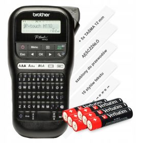   Принтер за етикети Brother PT-H110 10 mm/sec + 5× Specmark TZe-231 лента 12 mm x 8 m за Brother