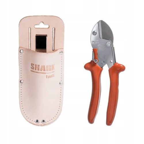 Градинска ножица - Ръчни ножици Löwe 17 см + кожен кобур за ножици Shark Tools