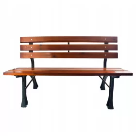   Градинска пейка - Пейка Linder Exclusiv Royal с облегалка 125 x 52 x 74 см черно и кафяво