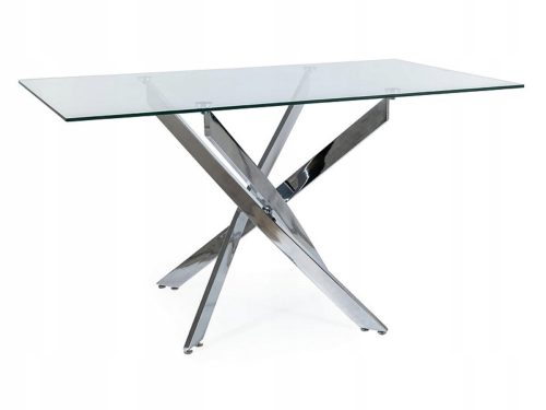  Правоъгълна маса Signal Tables 140 x 80 x 75 см сребро
