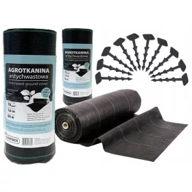   Агротекстил - Агротъкан с колчета Skarden черен 1,6 x 100 m 70 g/m²