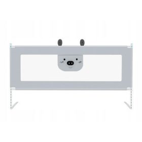    Защитна преграда за легло плюшено мече Primabobo, сива, 140 см