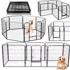    Кошара от прахово боядисана стомана Ender голямо куче 80 x 640 x 80 см