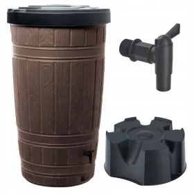    Резервоар за дъждовна вода 265 л 136 х 65 см кафяв