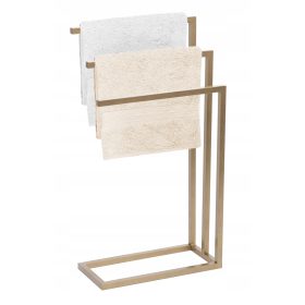   Златна стояща метална поставка за кърпи