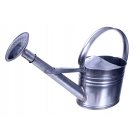    Лейка Baterm 12л, метална, нюанси на сиво и сребристо