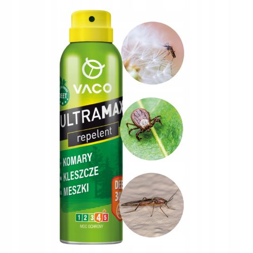  VACO ULTRAMAX Спрей против комари, кърлежи и мушици DEET 30% - 170 ml