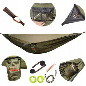   Хамак - Хамак Majestic Sport без щанга, нюанси на зелено, 300 кг, 330 х 150