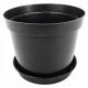  Саксия OP RS50R кръгла 47x36 см черна + GardenPlus+ поставка за саксия 40 см пластмаса