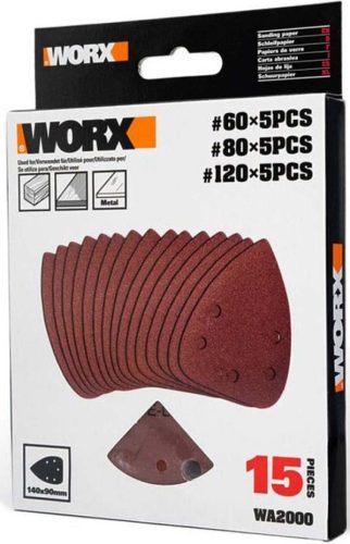  Делта шкурка WORX WA2000 15 бр.