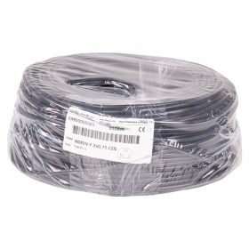    Кабел електрически проводник OMY 2x0.75 mm2 H03VV-F медно многожилен ЧЕРЕН 100m