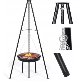    ГРАДИНСКА СКАРА ВИСЯЩА СТАТИВ КАМИНА НА ВЪГЛИЩА 2в1 NEOMAX