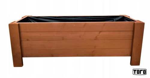  Саксия за цветя TORO 120 см x 33 x 35 см, дърво, нюанси на кафяво и бежово