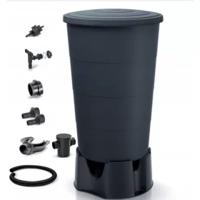    Резервоар за дъждовна вода 160 л 87,8 х 60 см сив