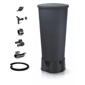    Резервоар за дъждовна вода 200 л 157,8 х 60 см сив