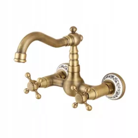 Стенен кран за умивалник Silla gold