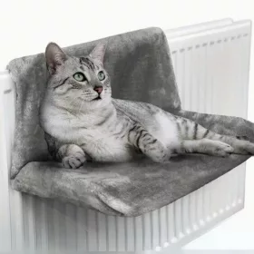    PETSTORY ХАМАК за КОТКА, меко легло за радиатор, регулируема ДРЪЖКА