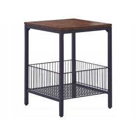   Квадратна маса Beliani KENNER 40 x 40 x 55 см, тъмен бук