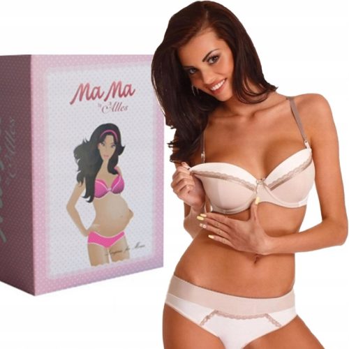  Многоцветен сутиен с подплънки Alles Mama Caffe Latte, размер 70G