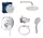 Смесител за вградена вана и душ Grohe Essence, хром + 6 други продукта