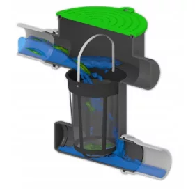    Резервоар за дъждовна вода 20 л 50 х 47 см черен