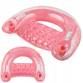   Стол за басейн до блестящ матрак за плуване