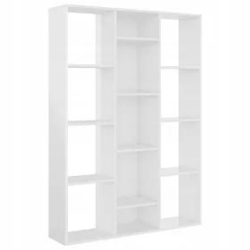    Преграда/библиотека, бяла, 100x24x140 см,