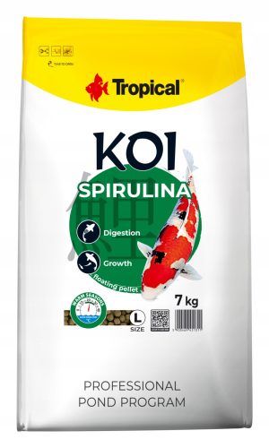  Храна за рибки Tropical Koi Spirulina Pellet L 7кг