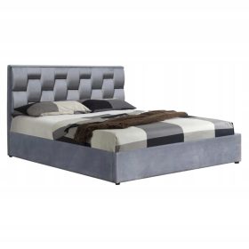    Тапицирано двойно легло Халмар Анабел 160х200 нюанса сиво