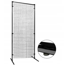   ПОСТАВКА ЗА ПАРАВАН С МАГАЗИННА РЕШЕТКА 150х80 СМ ЧЕРНА