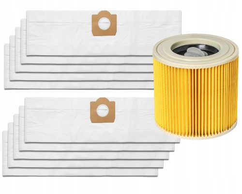  Синтетична торбичка за прахосмукачка KARCHER WD 3, WD 3.200 MV 3, SE 4001 11 бр.