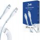 3mk USB type C - Apple Lightning кабел 1м бял