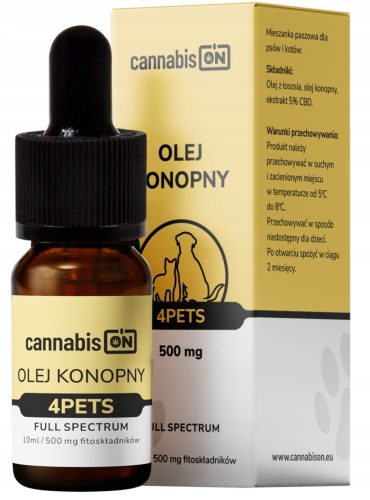  CannabisOn 4Pets Full Spectrum конопено масло 500 мг 10 мл