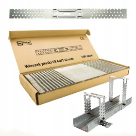   Плоска закачалка ES 60 x 150 за профили CD60 100 бр.