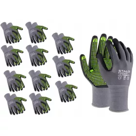   Ръкавици Stalco NITRILE FLEX DOTS размер 9 - L 1 чифт