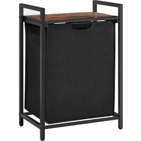   Кошница за дрехи - Кош за пране Zanzara 65л, черен, нюанси на кафяво и бежово